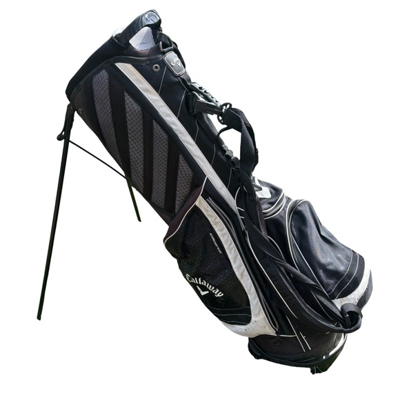 Callaway XTT Xtreme Golf Stand Bag Black White Lightweight Dual Strap Carry Golf - Picture 5 of 16